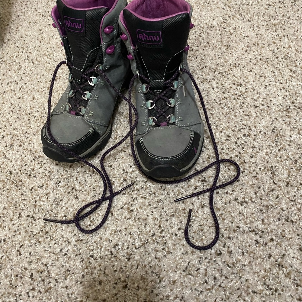Ahnu Purple and Gray Outdoor Boots